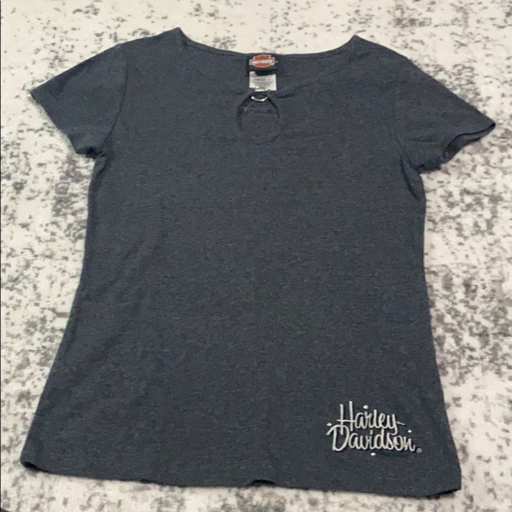 Key hole‎ Harley Davidson Tee Size L grey in EUC